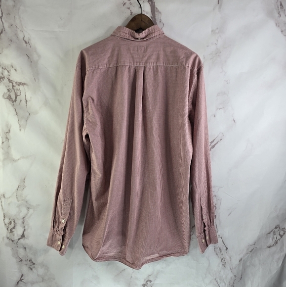 Barbour Shirt Mens XXL Red White Gingham Button Down Maxx Plaid Long Sleeve - Picture 6 of 13